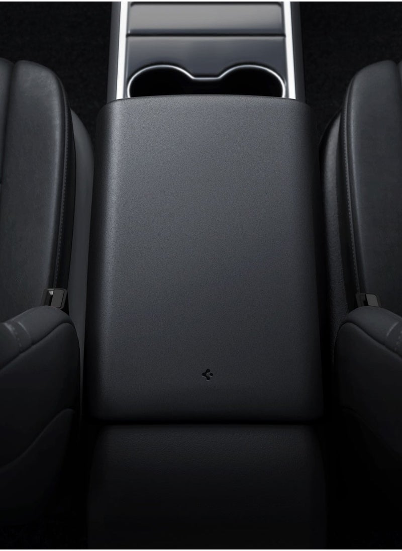 Spigen - Armrest Cushion Cover for Tesla Model 3 (2024) Highland Center Console with EZ Snap On Install - Black - Image 1