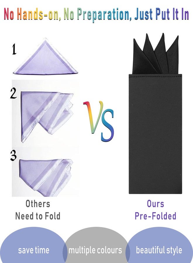 إيشابراي مجموعة إيشابري من 9 قطع من مناديل الجيب الرجالية المطوية مسبقًا، مصنوعة من البوليستر، على ورق مقوى. - Image 3