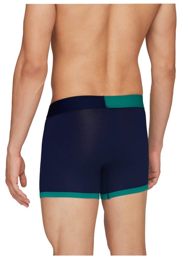 XYXX XYXX Men's Underwear Dualist IntelliSoft Antimicrobial Micro Modal Trunk Pack of 5 (Steel Grey & Black ; Navigate & Black Iris ; Navigate & Black Iris ; Lime Punch & Black ; Steel Grey & Black; M)  - Image 3
