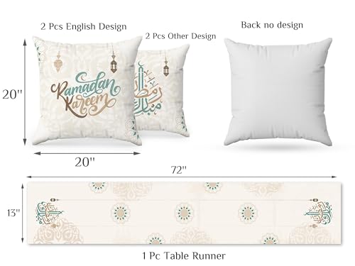 OLEEK Decorations for Home - Table Runner & 4pcs Pillow Covers 20x20 inches - Decorations for Table - Gifts - Decor 2026 - Image 5