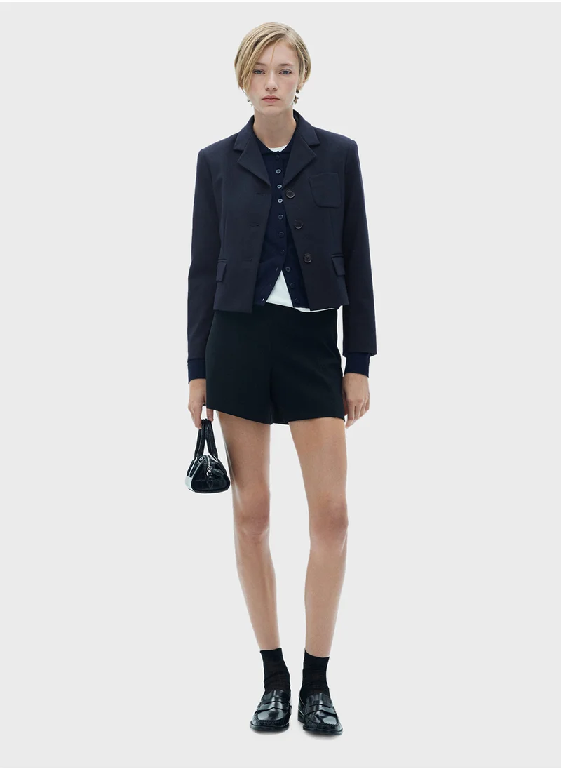 مانجو Cropped Jacket With Buttons