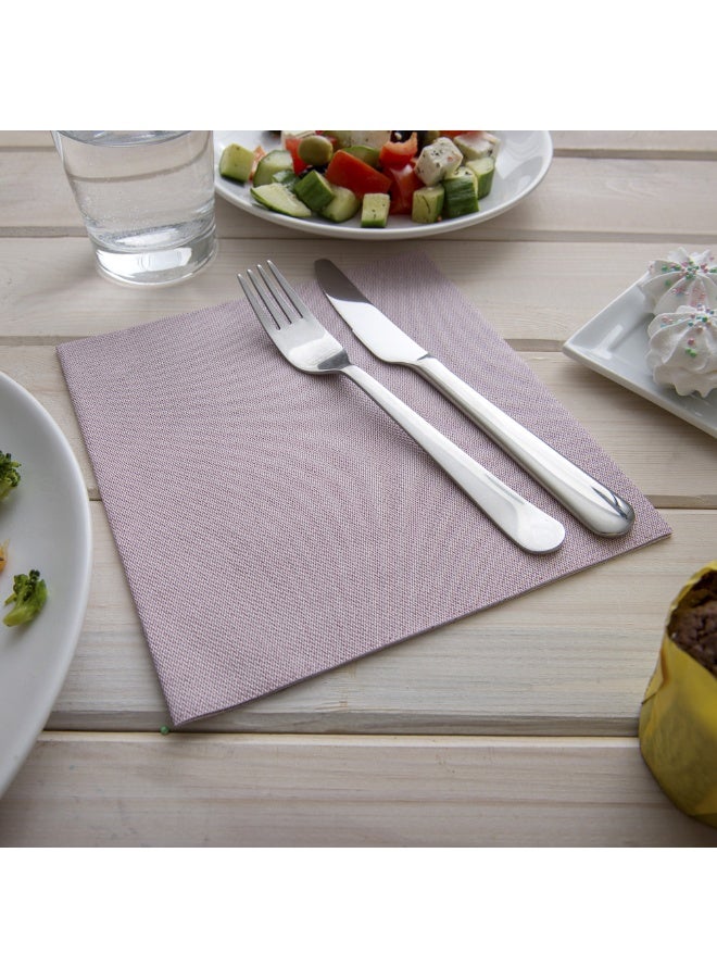 Restaurantware Luxenap 15.75 Inch Napkins, 600 Soft Linen Like Napkins - Absorbent, Air Laid, Bordeaux/Pink Denim Inspired Paper Cloth Like Napkins, Pre-folded, For Dinner Party Guests - Image 3