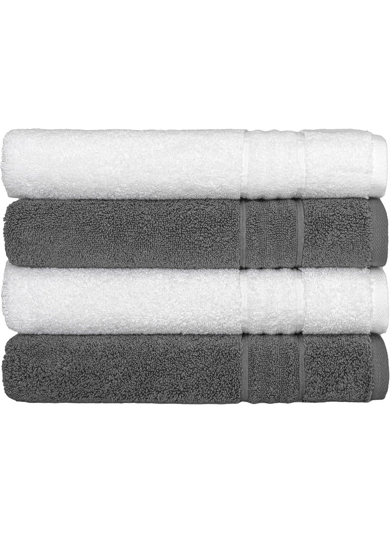 luksYol LuksYol Luxury Towel Set - 100% Pure Turkish Cotton - 600 GSM Premium Absorbent & Fluffy Towels - Ultra Soft & Gentle on Skin - Set of 4  Hand 50x70cm - Hotel & Spa Quality Towels - Oeko-Tex Certified (Made in Green & Standard 100) - Highly Absorbent & Quick Drying - Elegant Modern Design - Ideal for Daily Use, Gifting, or Guest Towels - Long-Lasting Durability with Soft Touch - Available Colors: Navy Blue, Vibrant Green, Grey, White, Beige, Pink - Premium Weaving for Luxurious Texture - Fade-Resistant & Machine Washable - Perfect for Bathroom, Gym, Spa & Travel - High-End Cotton Towels by LuksYol - Designed for Comfort & Style with a Premium Feel That Lasts Wash After Wash - Image 1