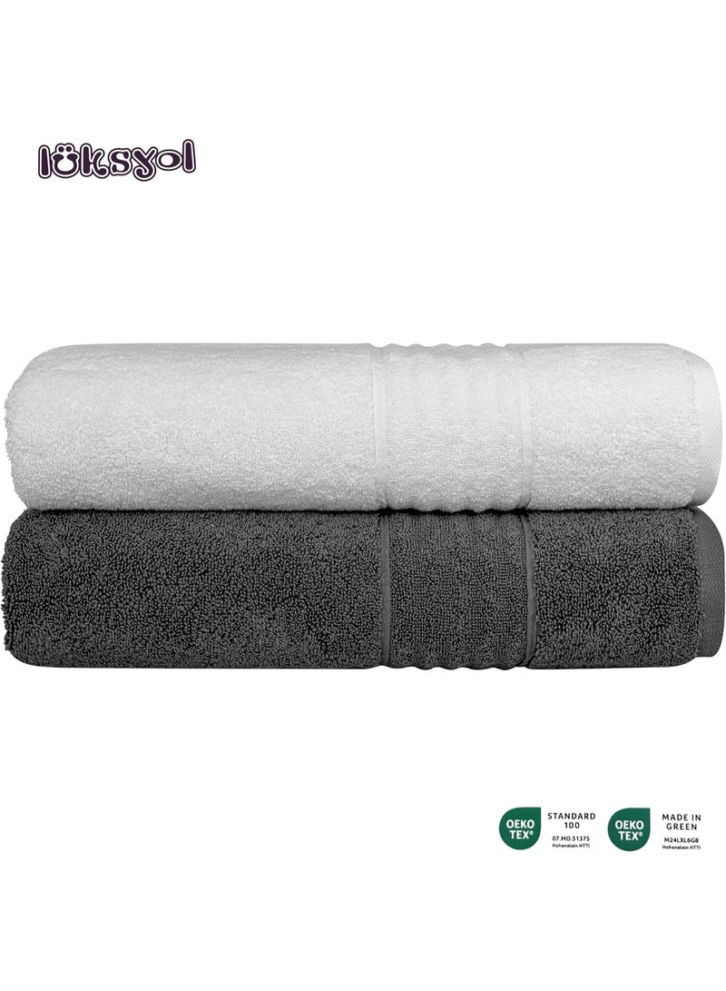 luksYol LuksYol Luxury Towel Set - 100% Pure Turkish Cotton - 600 GSM Premium Absorbent & Fluffy Towels - Ultra Soft & Gentle on Skin - Set of 4  Hand 50x70cm - Hotel & Spa Quality Towels - Oeko-Tex Certified (Made in Green & Standard 100) - Highly Absorbent & Quick Drying - Elegant Modern Design - Ideal for Daily Use, Gifting, or Guest Towels - Long-Lasting Durability with Soft Touch - Available Colors: Navy Blue, Vibrant Green, Grey, White, Beige, Pink - Premium Weaving for Luxurious Texture - Fade-Resistant & Machine Washable - Perfect for Bathroom, Gym, Spa & Travel - High-End Cotton Towels by LuksYol - Designed for Comfort & Style with a Premium Feel That Lasts Wash After Wash - Image 5