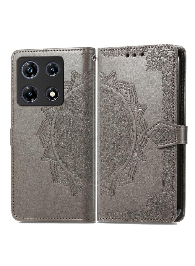 Zaboon Case For Infinix Note 30 Pro Mandala Flower Embossed Leather Phone Case - Image 2