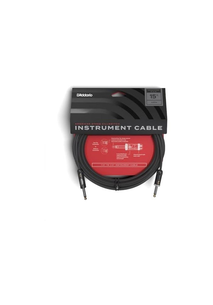 Planet Waves كابل الآلات الموسيقية D'Addario American Stage Kill Switch - 15 قدم - Image 5