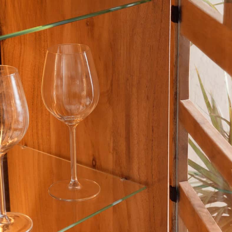 Pan Home MIRAGE BAR CABINET VENEER - NATURAL & BLACK - Image 5