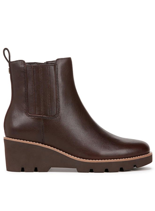 Vionic womens Aria Booties, Dark Brown Leather, 41 EU - Image 3