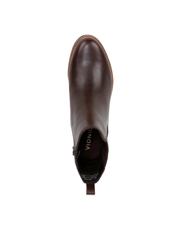 Vionic womens Aria Booties, Dark Brown Leather, 41 EU - Image 5