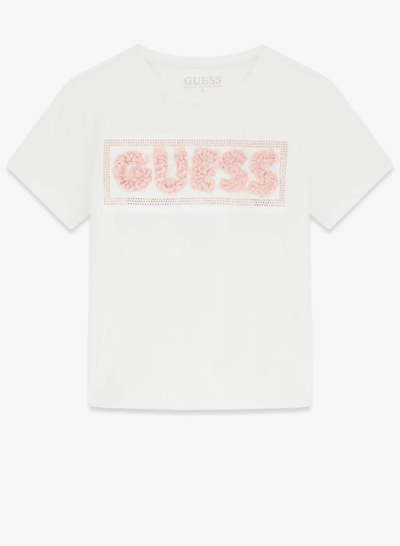 GUESS Kids Slogan Crew neck T-Shirt