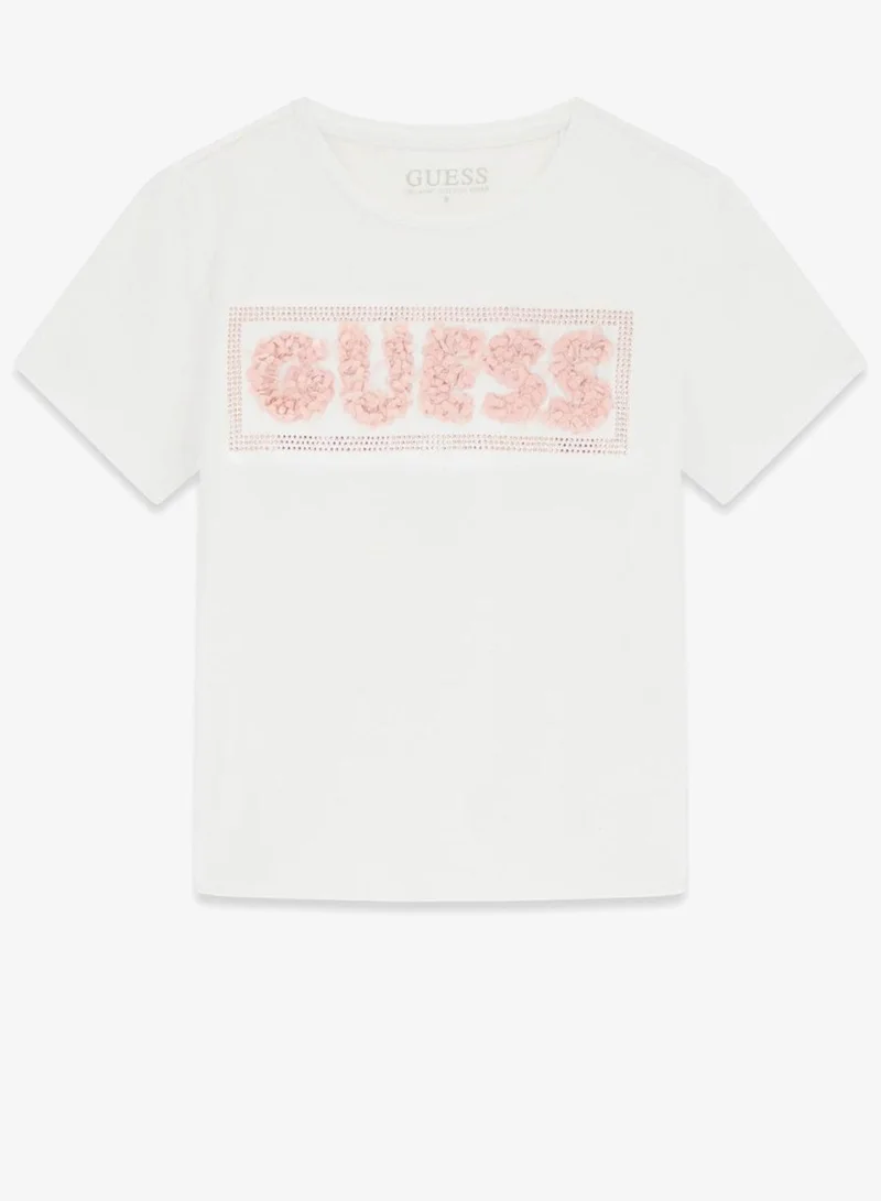 GUESS Kids Slogan Crew neck T-Shirt