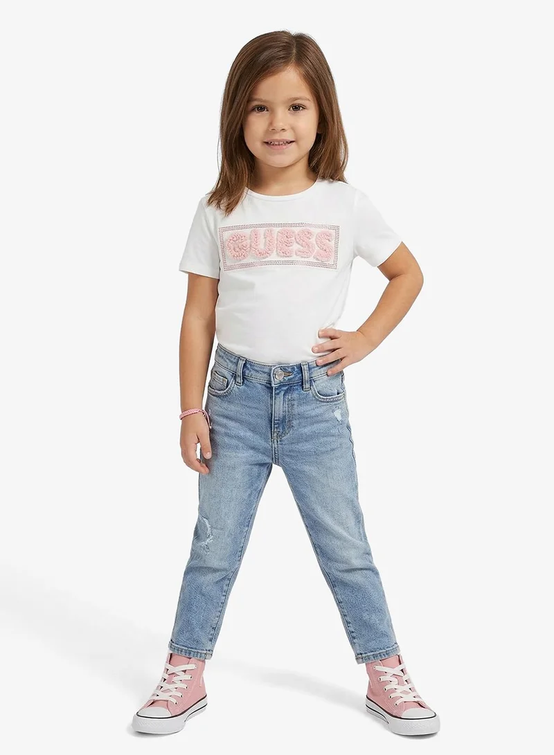 GUESS Kids Slogan Crew neck T-Shirt
