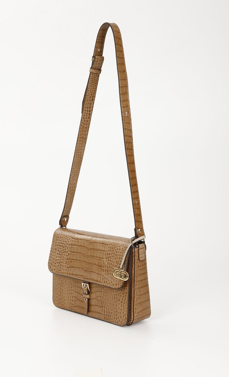 Gönderi(r) Gon Platinum Genuine Leather Medium Size Women's Shoulder Bag Q8254  - Image 4
