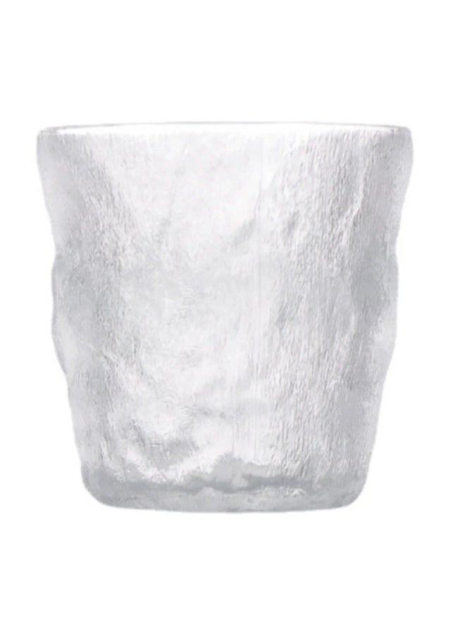 300ml Glass Cup with Ice Pattern - Elegant - For Coffee, Tea & Cold Drinks - Home Use - Image 5