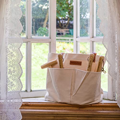 Berry&Bird Garden Tool Bag, Canvas Garden Tote With Pockets, Wear-Resistant Multi-Purpose Tool Storage Bag, Home Organizer Gardening Tool Kit for Indoor and Outdoor Gardening, 21.65" x 7.09" x 13.78" - Image 2