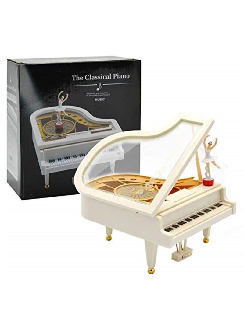 Valentine's day gift Dancing girl piano music box rotary ballerina box sky city music box crafts  - Image 1