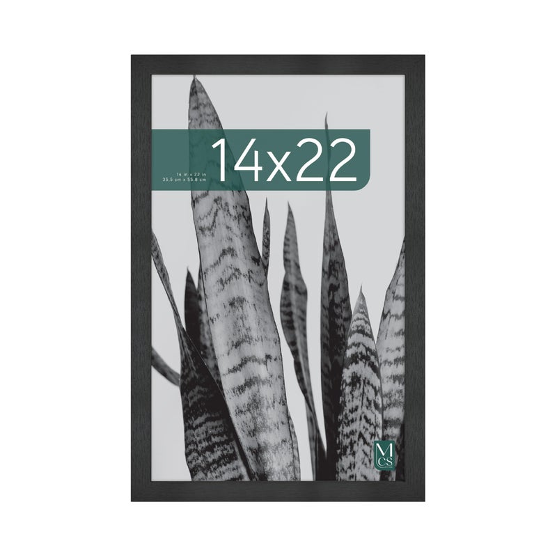 MCS Studio Gallery 14x22 Poster Frame Black Woodgrain Engineered Wood, Vertical & Horizontal Wall Hanging Large Picture Frame for Photos, Posters & Art Prints (1-Pack) - Image 1