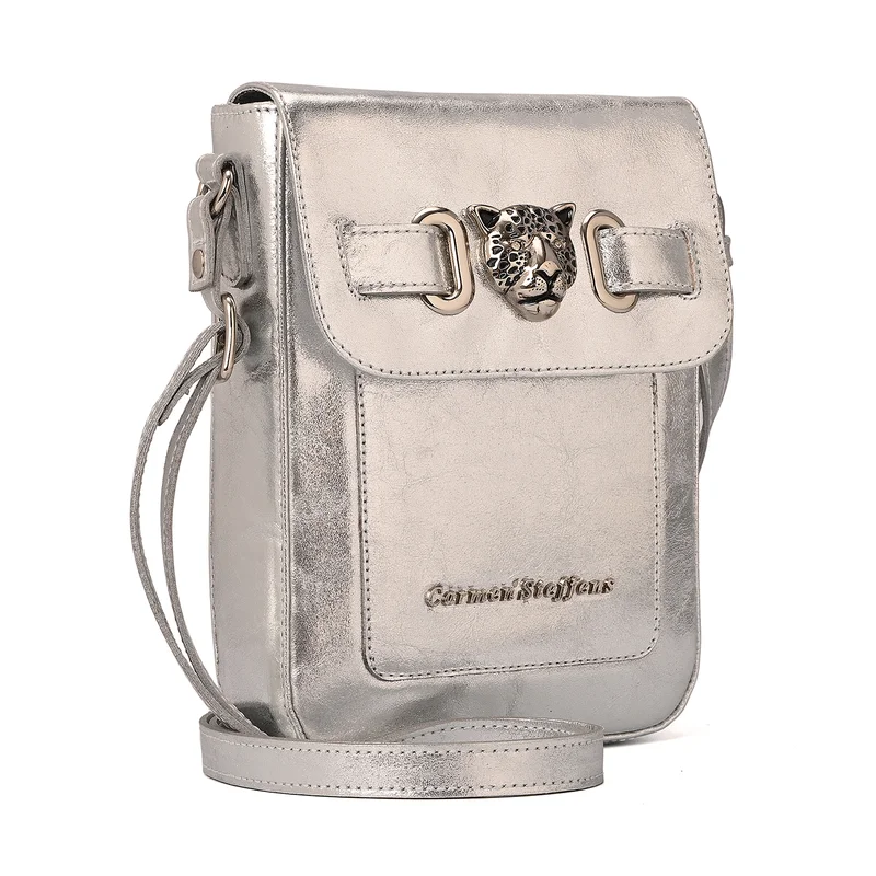 Crossbody Bag Leopard Silver