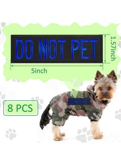 Saintrygo 8 Pieces Service Dog Patches Colorful Dog Vest Harnesses Patches Do Not Pet Vest Patches Ask to Pet for Animal Tactical Harnesses Collars Leashes  - Image 1