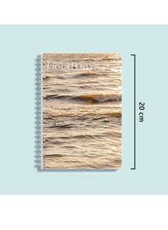 Beyond 4 Pcs Spiral Notebook Set, Hardcover Wave cover Simple Notepad, Class Notes Business Office Notebook (Gold+Blue+Black)  - Image 2
