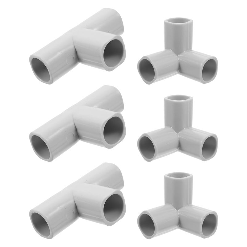 6pcs 3 Way Furniture Grade Fittings Tent Connectors 3 Way Elbow Furniture Fitting Pipe Connector - Image 3