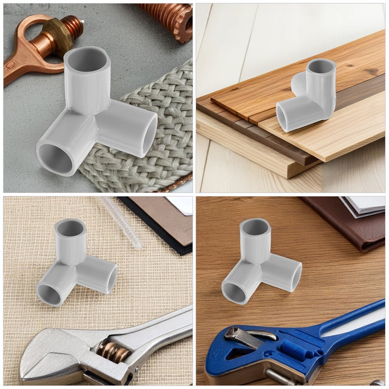 6pcs 3 Way Furniture Grade Fittings Tent Connectors 3 Way Elbow Furniture Fitting Pipe Connector - Image 2