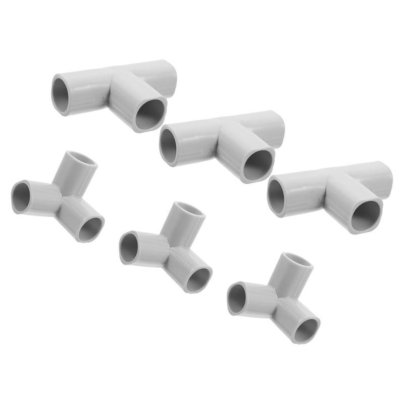 6pcs 3 Way Furniture Grade Fittings Tent Connectors 3 Way Elbow Furniture Fitting Pipe Connector - Image 1