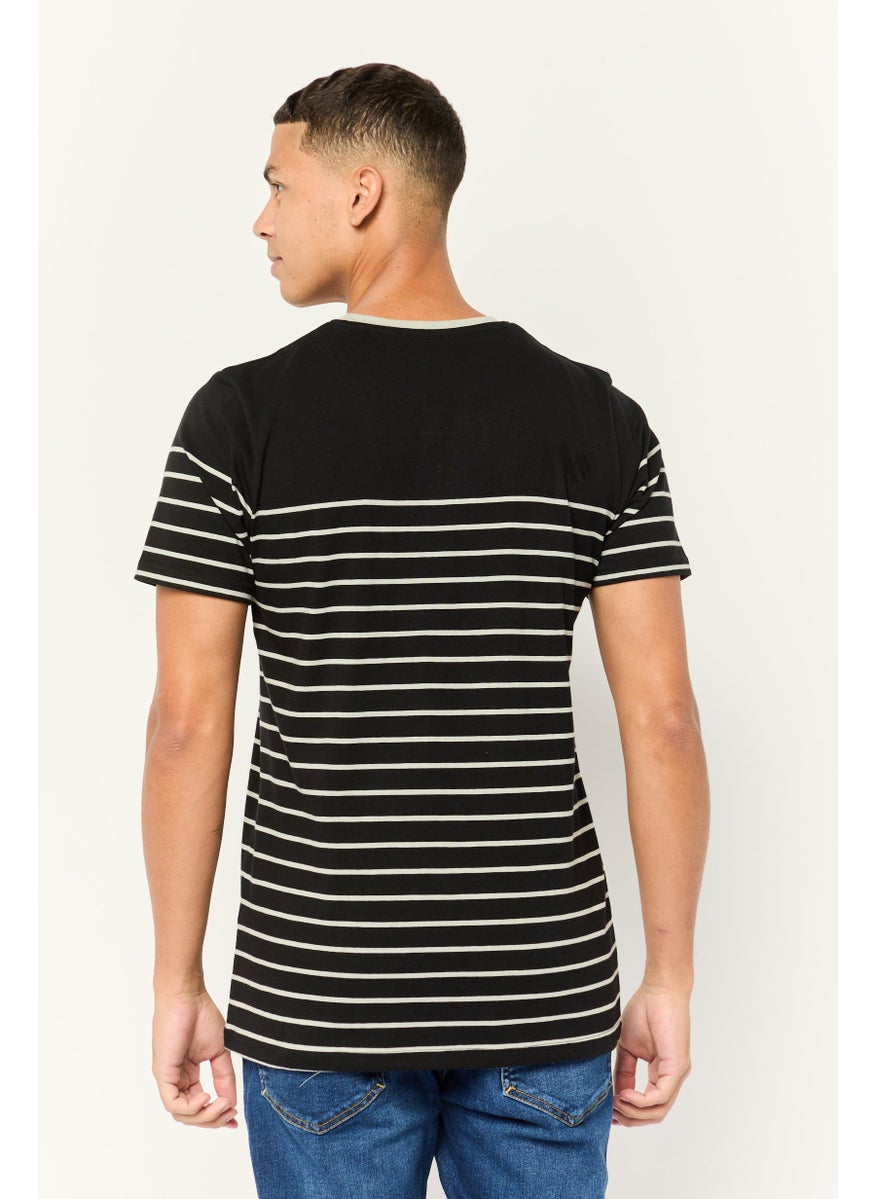 CERRUTI 1881 - Men Regular Fit Short Sleeve Brand Logo T-Shirt, Black - Image 1