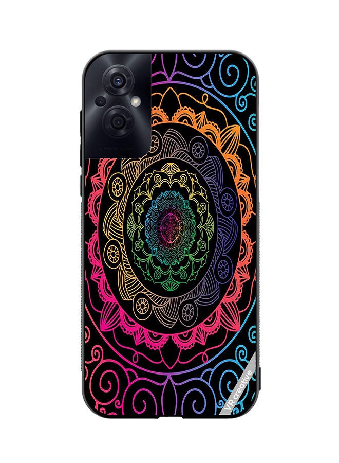 VR CREATIVE Protective Case Cover For Oppo Reno8 Z Mandala Design Multicolour - Image 1