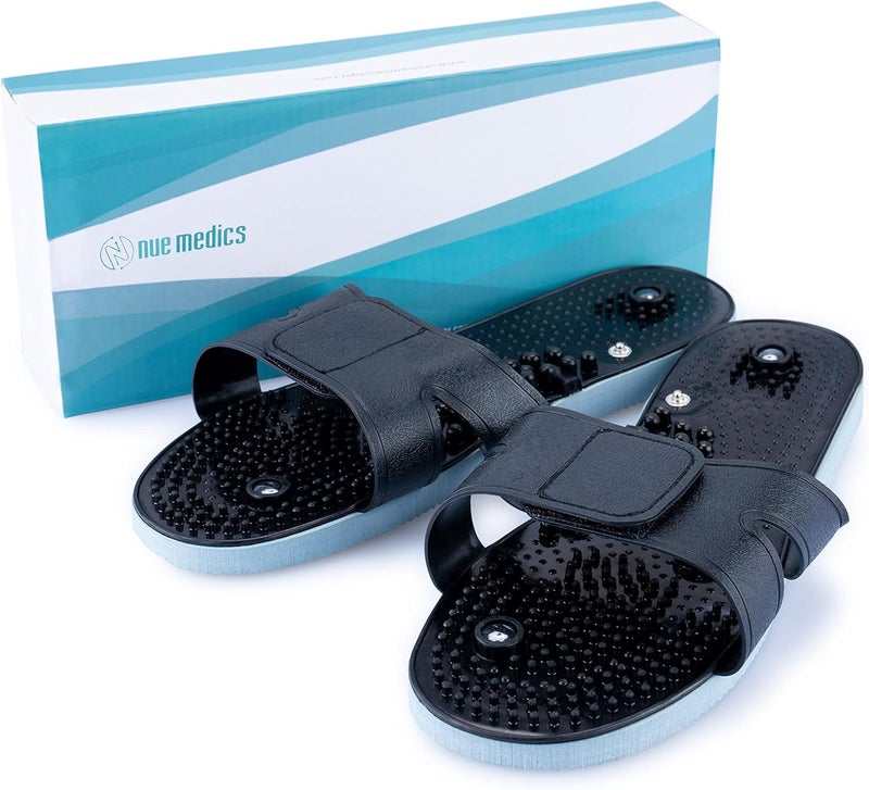 NueMedics Tens Unit Massage Slippers Massage Shoes for Most Snap on Massagers Will Work on Iq Hi Dow Eliking Ismart Irest Pinook as Well as Many Other Snap Tens Unit Devices for Peripheral Neuropathy - Image 1