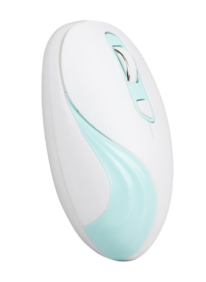 NIBEMINENT Portable Wireless Optical Mouse White/Blue  - Image 1