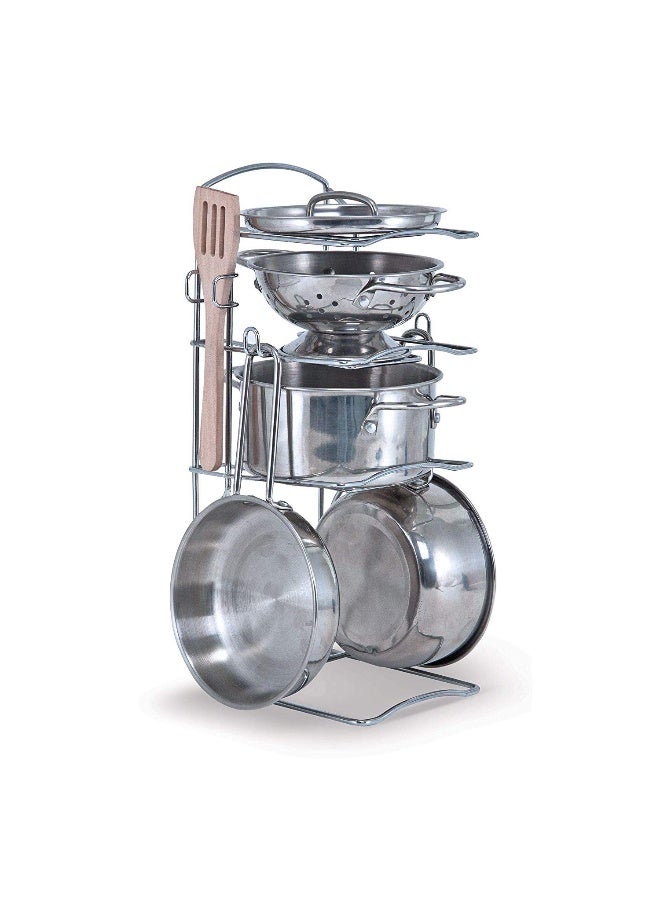 Melissa & Doug Let’s Play House! 8-Piece Pots & Pans Set - Image 3