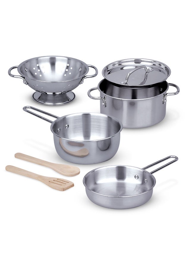 Melissa & Doug Let’s Play House! 8-Piece Pots & Pans Set - Image 2