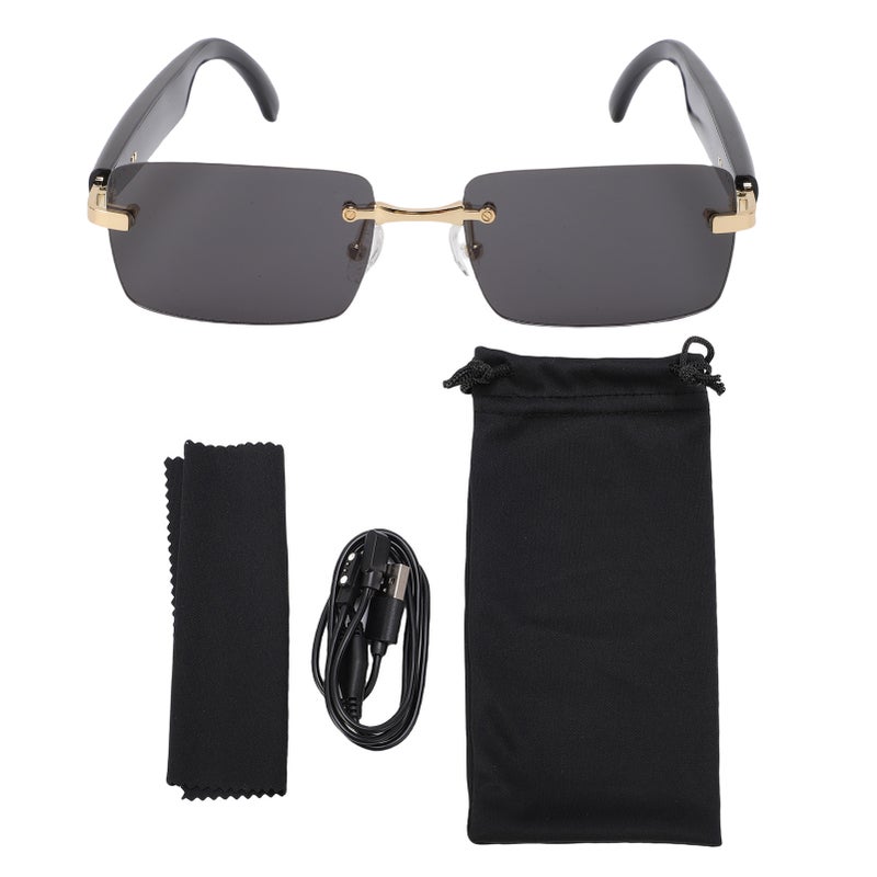 Real Time Translation Glasses Smart Bluetooth Translator Sunglasses Support for GPT DeepSeek Model Gold Gray - Image 1