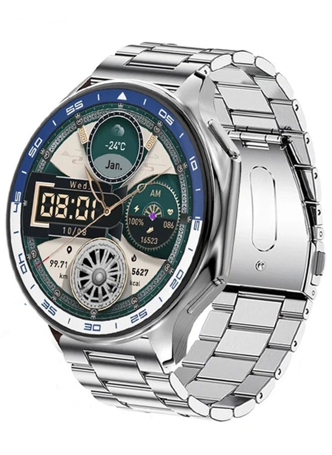 RollsTimi  1.43" Smart Watches for Men Women Multi Sport Modes Fitness Watch with Sleep Heart Rate Monitor, IP68 Waterproof Smartwatch,Silver Steel  - Image 1