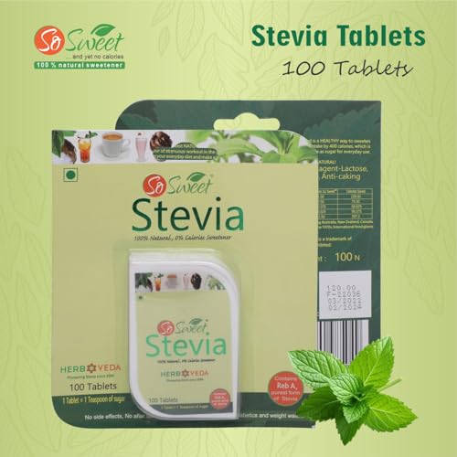 So Sweet Stevia Tablets Sugar Free Natural Zero Calorie Sweetener 100 Tablets - Image 4