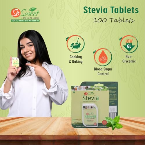 So Sweet Stevia Tablets Sugar Free Natural Zero Calorie Sweetener 100 Tablets - Image 5