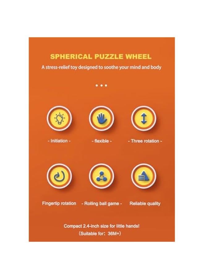 العاب احجية كرة رياضية - العاب احجية ثلاثية الابعاد للاطفال والكبار، العاب سفر للاعمار من 3 سنوات فما فوق، خرز سحري صغير للذكاء 2.5 انش، رياضة اليد، تخفيف التوتر، هدايا للاولاد والبنات - Image 4