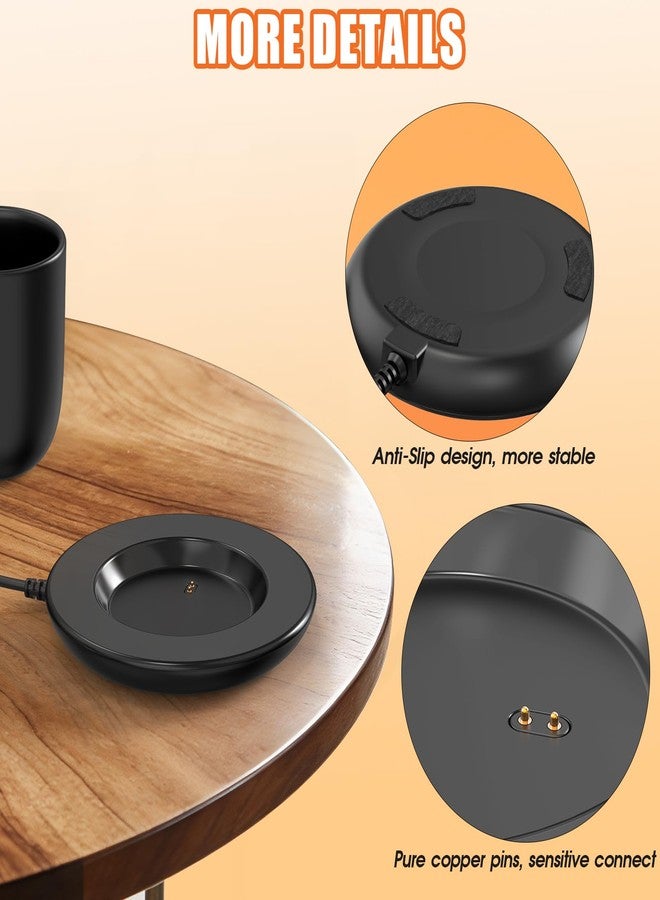 Sdfghj Charging Coaster 2 Compatible with Temperature Control Smart Mug 2 & Mug 1 - Charger Base for Wireless Warmer Cup Accessories - Heated Charger Compatible with Travel Mugs (Black) - Image 5