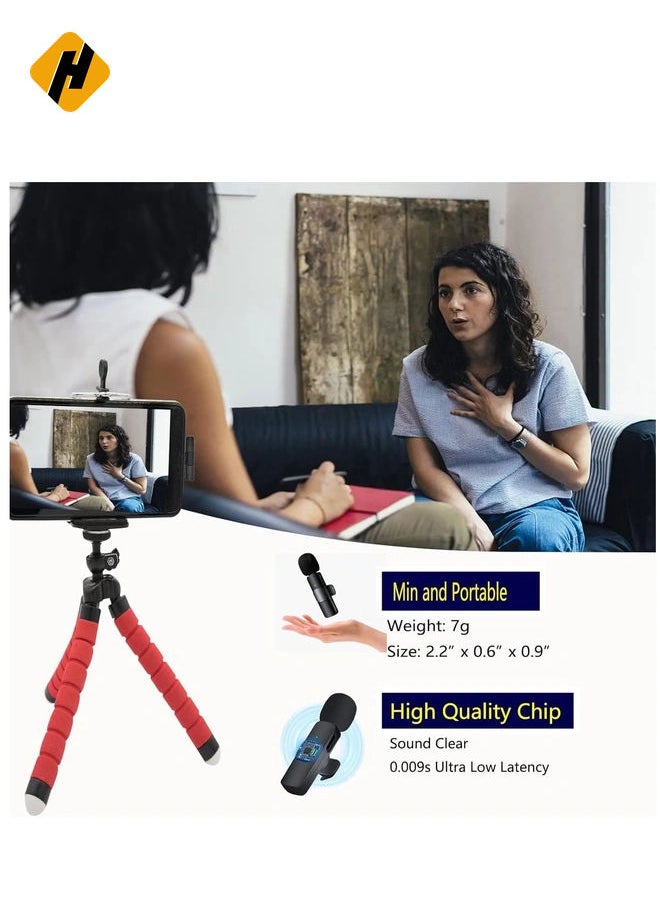 HuHa - Professional Wireless Lavalier Lapel Microphone for Android Phone - Cordless Omnidirectional Condenser Recording Mic for Interview Video Podcast Vlog YouTube - Image 1