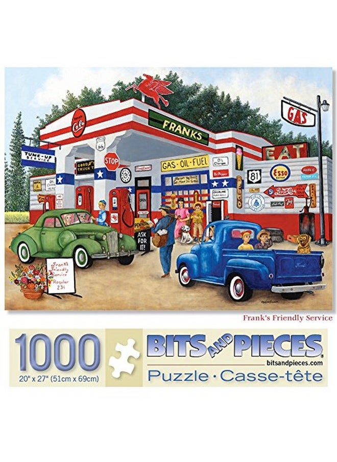 Bits and Pieces Bits and Pieces - 1000 Piece Jigsaw Puzzle for Adults 20"X27" - Frank's Friendly Service - Americana Summer 1000 pc Jigsaw by Artist Kay Lamb Shannon  - Image 2