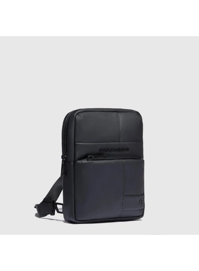 PIQUADRO Piquadro CA3084W129 Men's Crossbody Bag 9 Inch with iPad Mini Compartment, RFID Protection & Leather Trim