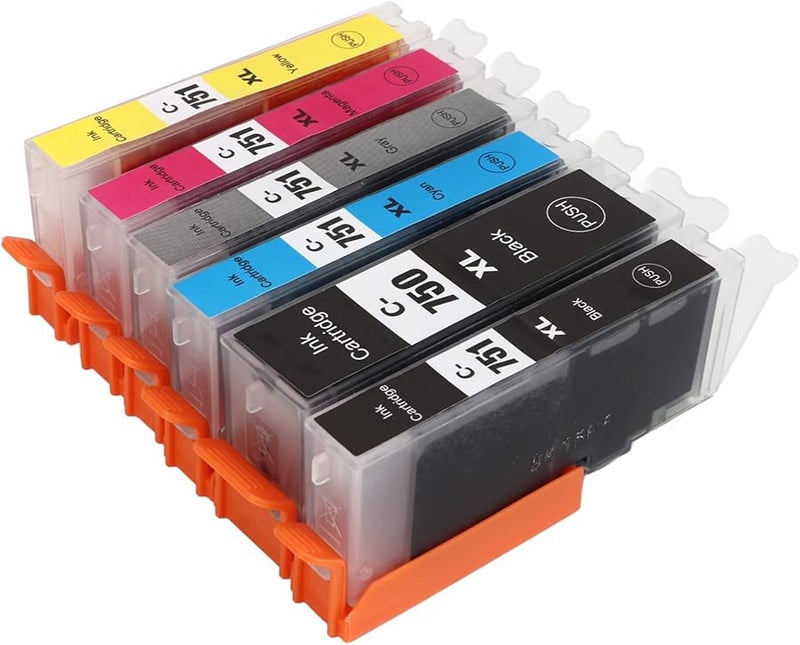 Fydun 6 Colors Ink Cartridge Set Replacement for MG5470 MG7570 IX6870 Printers - Image 1