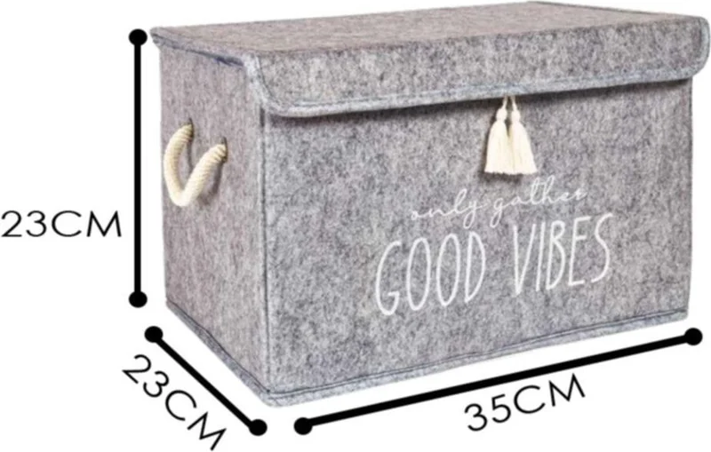 Faiend Dirty Laundry Basket with Felt Cover Home Organizer Toy Storage Box
