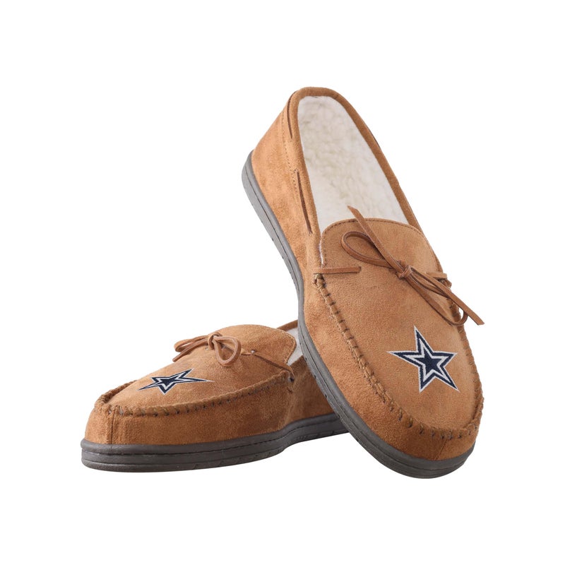 FOCO Dallas Cowboys NFL Mens Team Logo Moccasin Slippers - M - Image 1