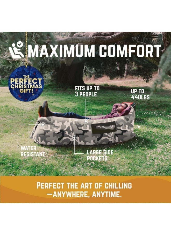 Meetion Inflatable Couch – Cool Inflatable Lounger. Upgrade Your Camping Accessories. Easy Setup Inflatable Chair is Perfect for Beach Gear  - Image 2