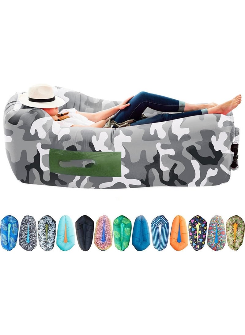 Meetion Inflatable Couch – Cool Inflatable Lounger. Upgrade Your Camping Accessories. Easy Setup Inflatable Chair is Perfect for Beach Gear  - Image 1