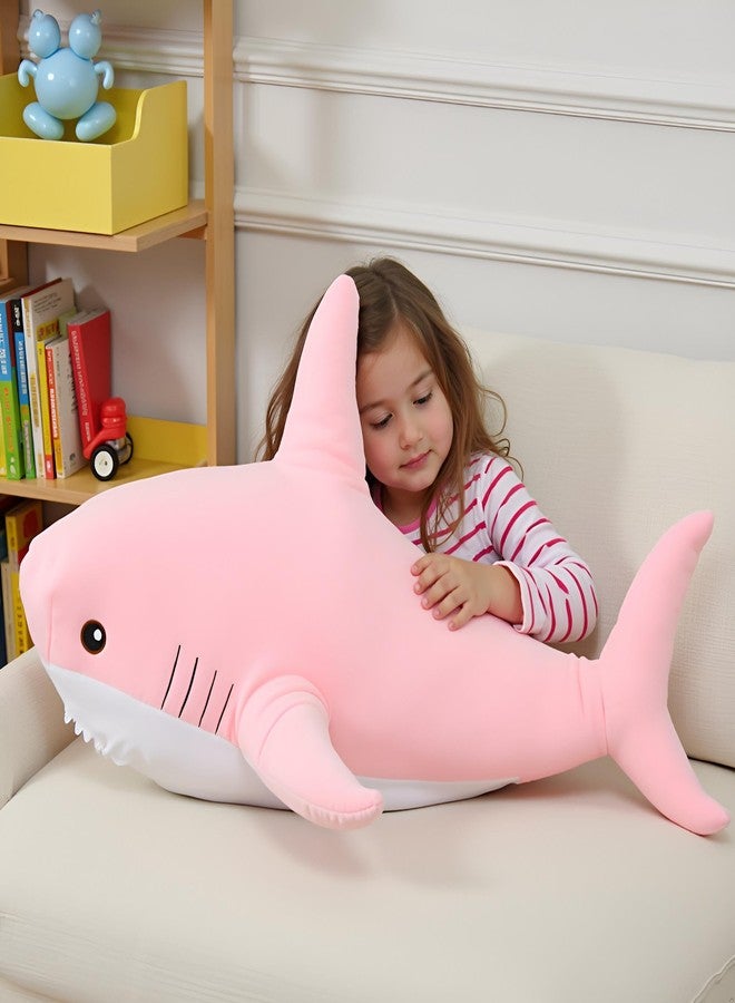 Ryttir 31 Inch XXL Giant Shark Stuffed Animals,Chubbier Shark Pillow Soft Shark Plush Shark Body Pillow Stuffed Shark Décor, Perfect Chrismas Stress Relief Gift for Kids Women - Image 2