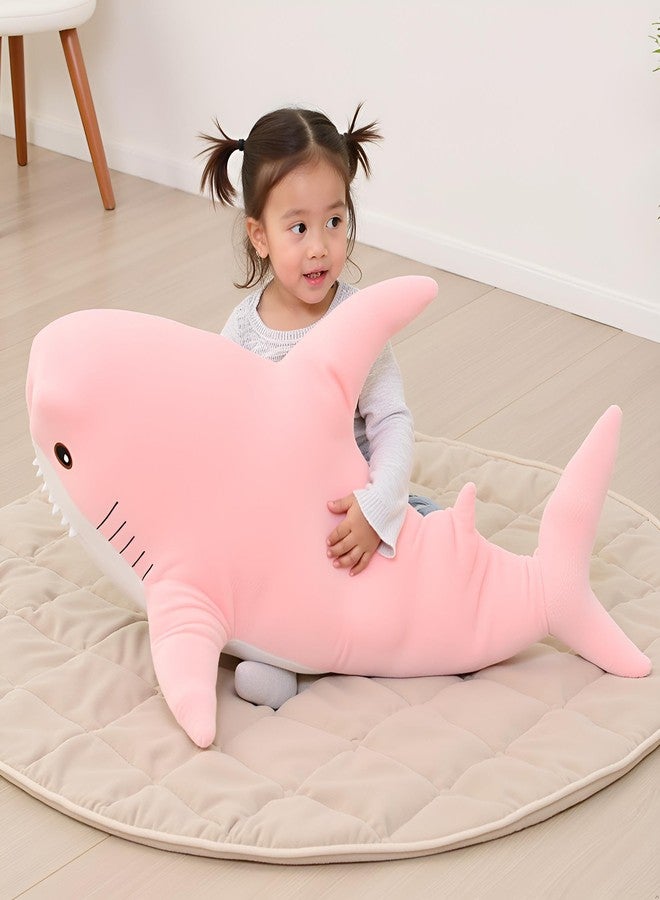 Ryttir 31 Inch XXL Giant Shark Stuffed Animals,Chubbier Shark Pillow Soft Shark Plush Shark Body Pillow Stuffed Shark Décor, Perfect Chrismas Stress Relief Gift for Kids Women - Image 3