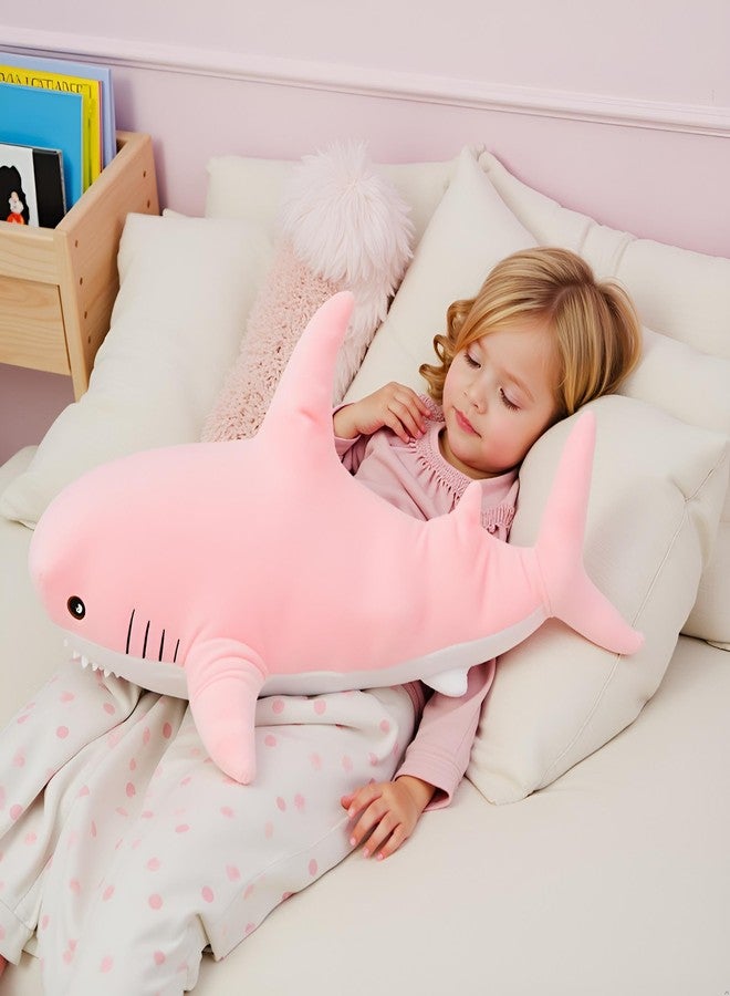 Ryttir 31 Inch XXL Giant Shark Stuffed Animals,Chubbier Shark Pillow Soft Shark Plush Shark Body Pillow Stuffed Shark Décor, Perfect Chrismas Stress Relief Gift for Kids Women - Image 5